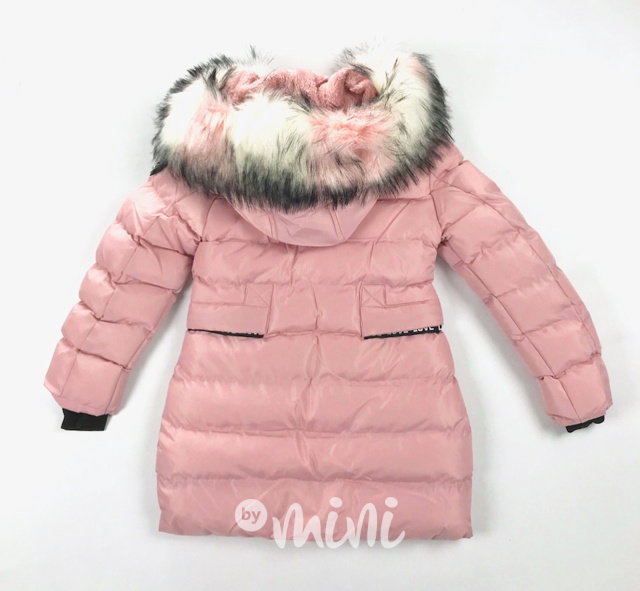 Pink zimní kabátek s kamínky