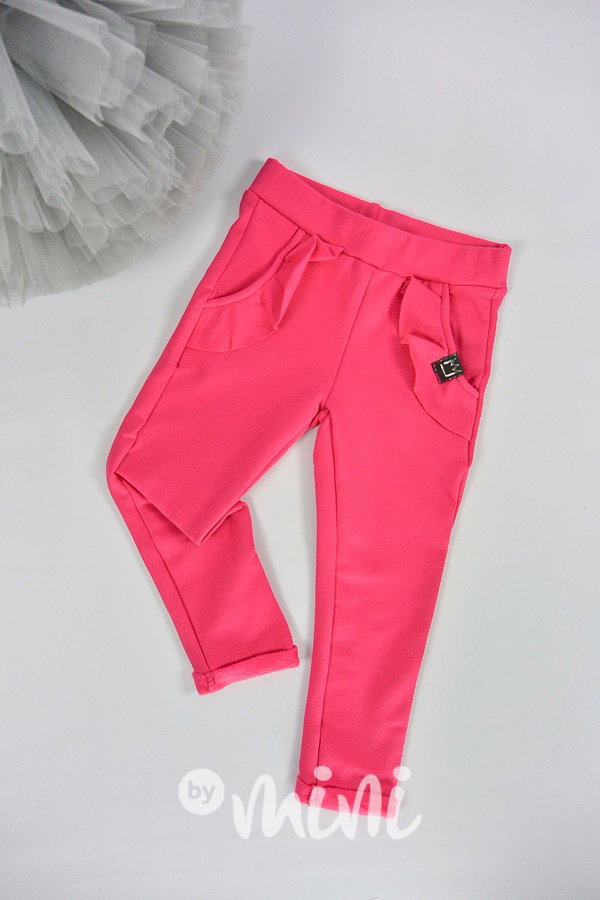 Malinové oteplené cotton pants