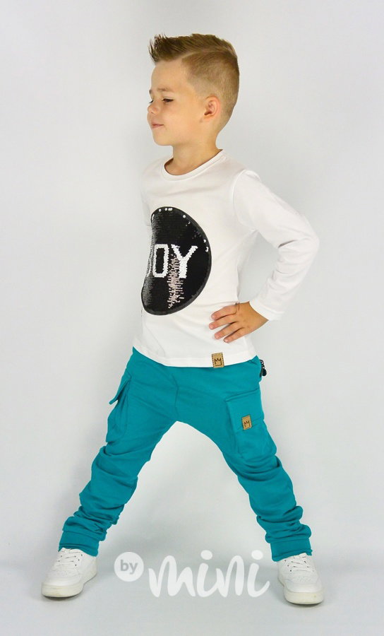 BOY bílé longsleeve triko