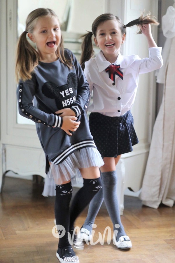 Grey dress v boho stylu