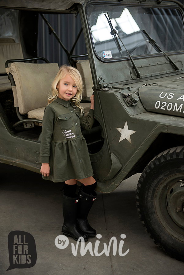Military collection - košilové šaty khaki