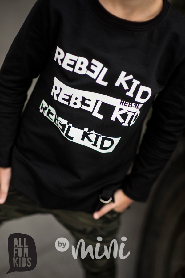 Rebel kid BIKER mikina černá