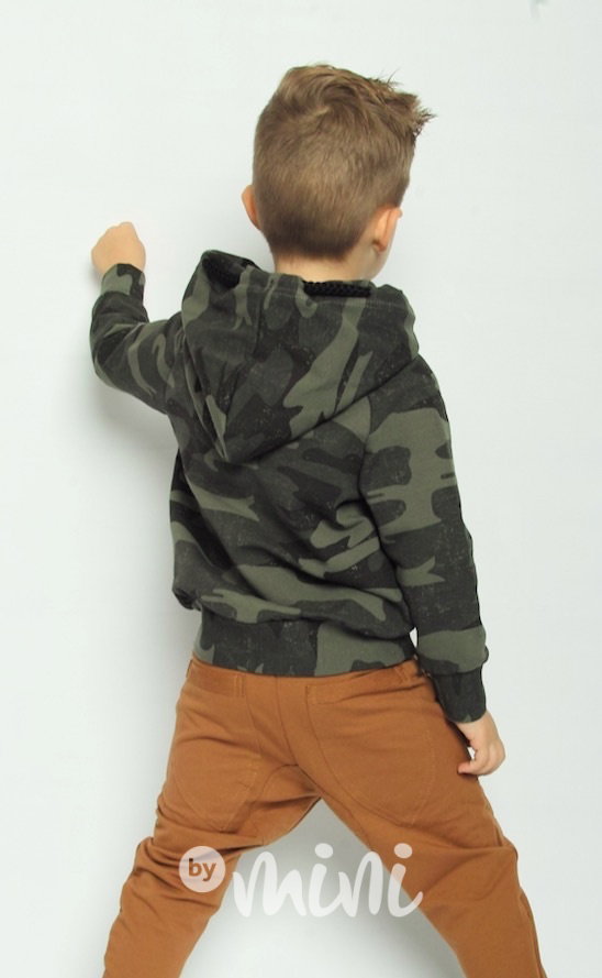 ARMY khaki zateplená mikina
