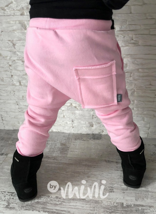 Pink SUPER TERMO dívčí baggy tepláčky