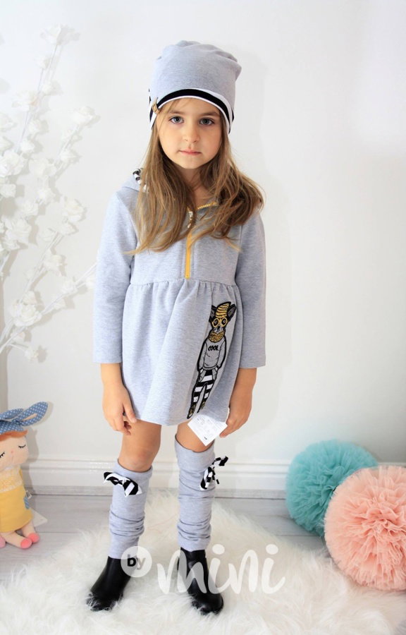 Hoodie dress s mašličkou