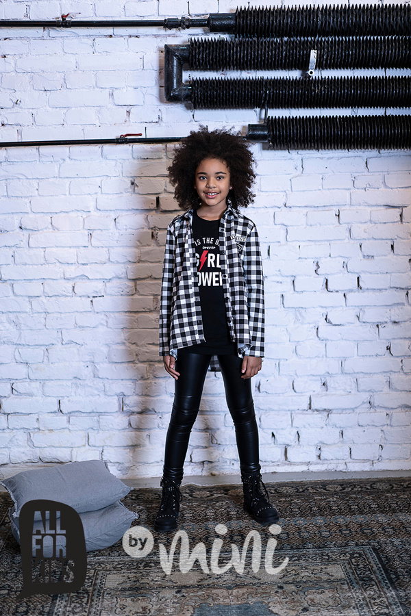 Karo dívčí košile bílá