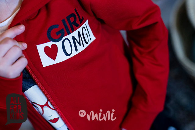 Fashion červená mikina