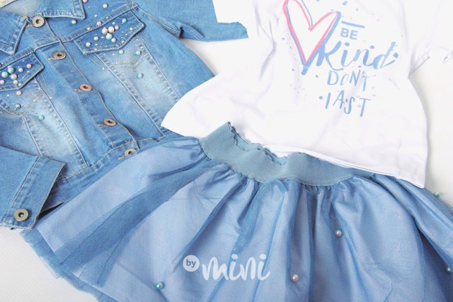 Jeans 3ks komplet pearls white