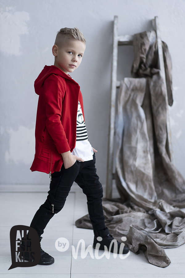 Born rebel prodloužená mikina red