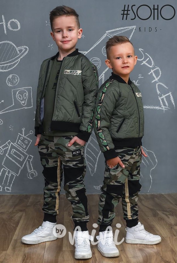 Khaki army baggy tepláčky