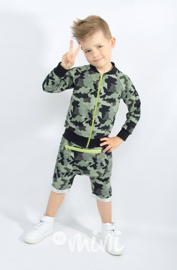 Army baggy shorts zip