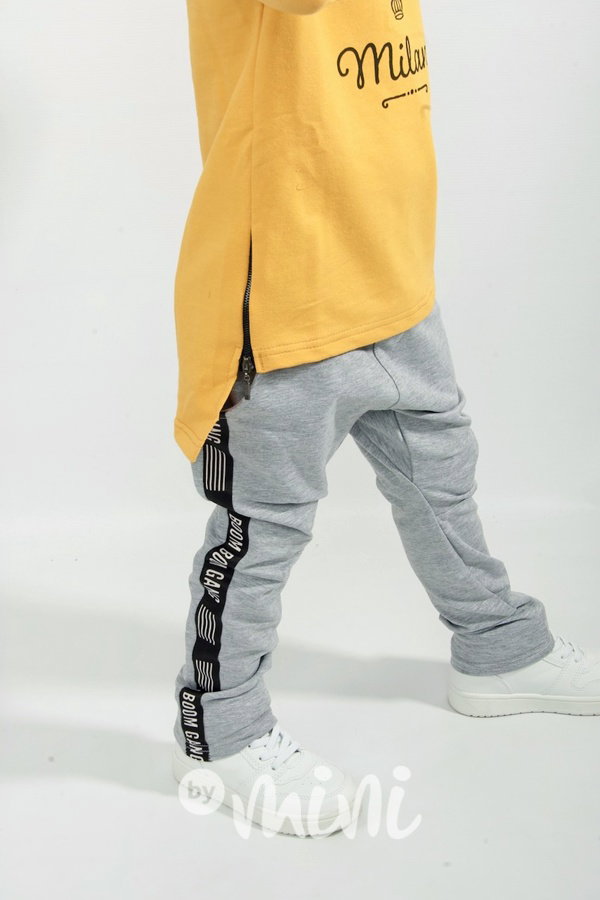 EPIC long mikina se zipem mustard