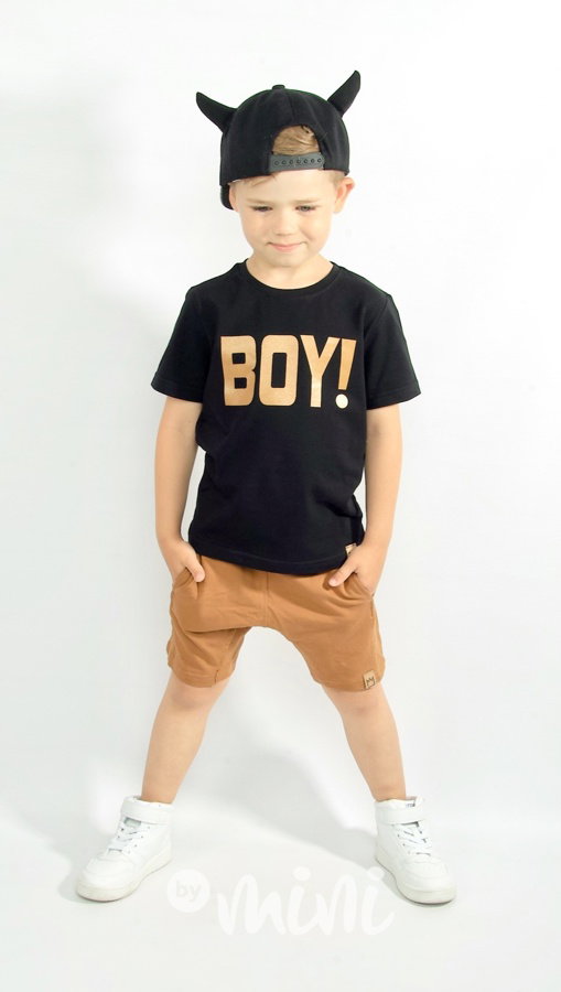 BOY chlapecké kraťasy karamel bymini