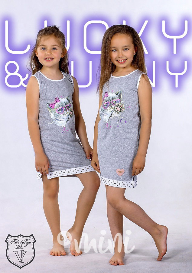 Dívčí letní šaty s kočičkou