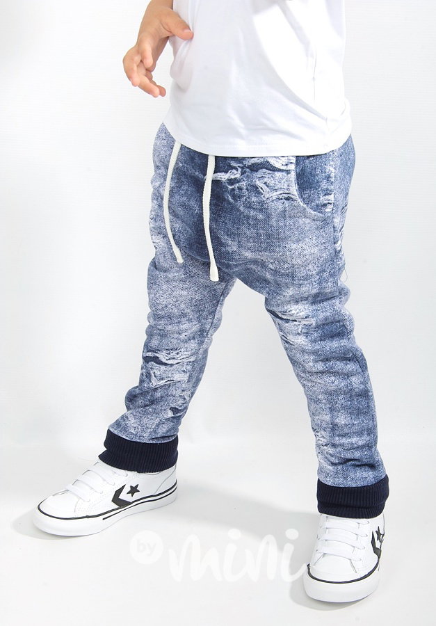 Jeans style baggy tepláky