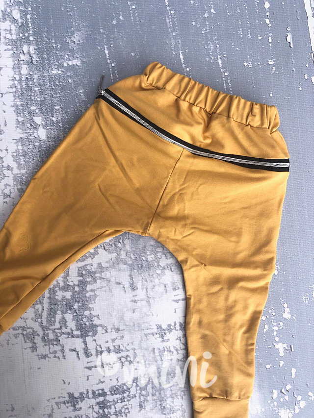 Mustard chlapecké baggy se zipem