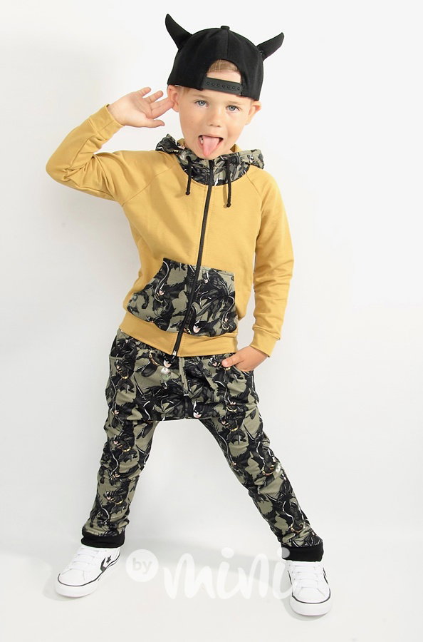 Batman mikina + baggy mustard