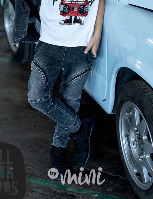 Jeans pants se zipy dark