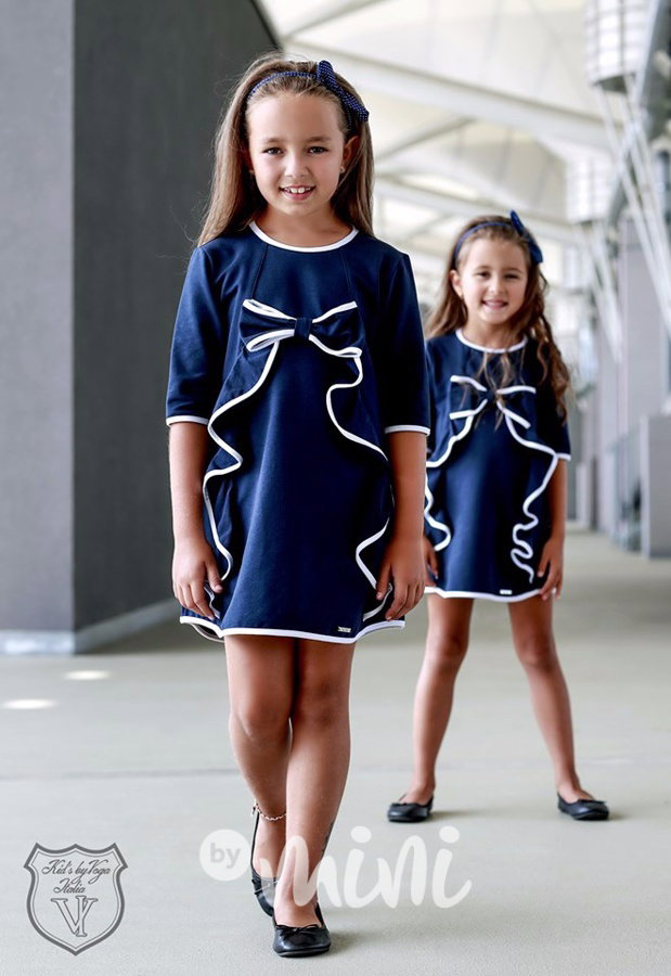 Blue school dress - dívčí šaty