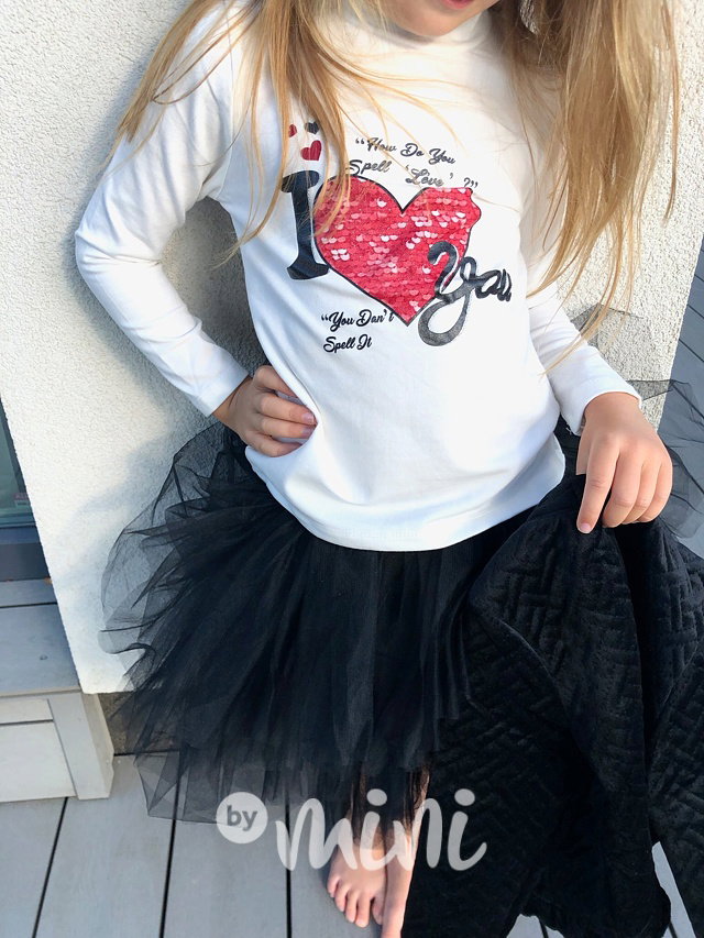 Trojkomplet s maxi tutu tylovou sukní black