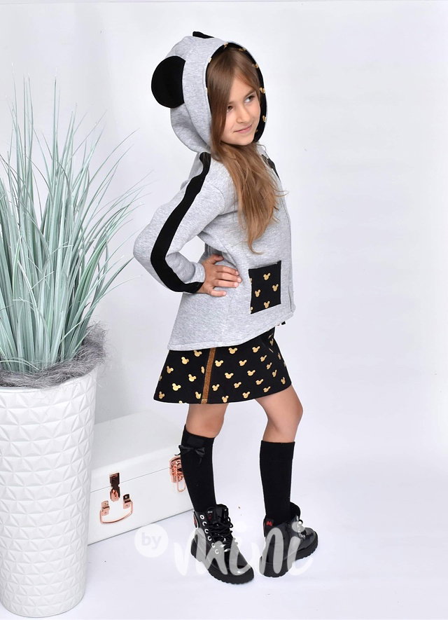 Dívčí vyteplená mikina gold Mickey