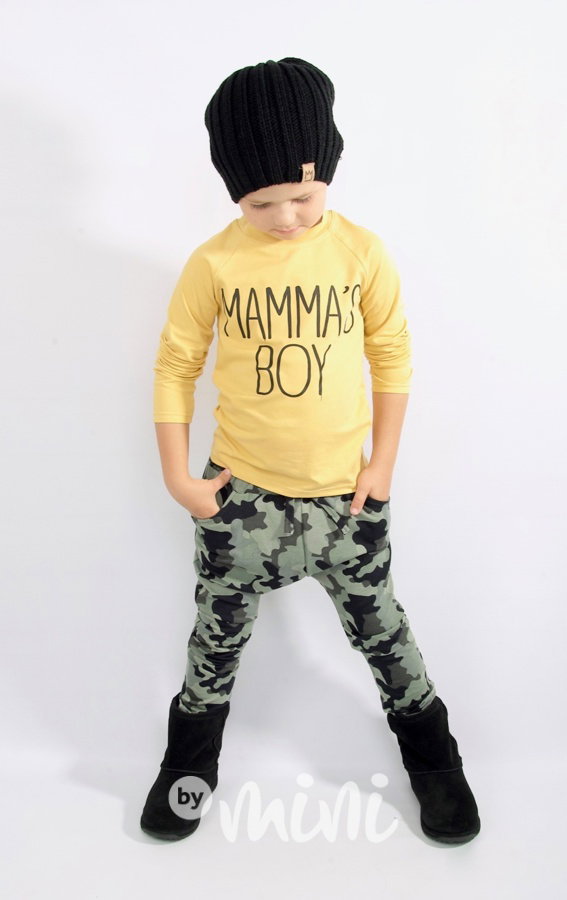 Mammas boy - army green chlapecký set s baggy