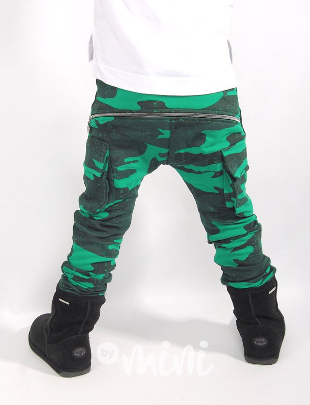 Zateplené green army baggy kapsáče zip