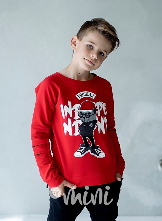 Cool ripped červená mikina