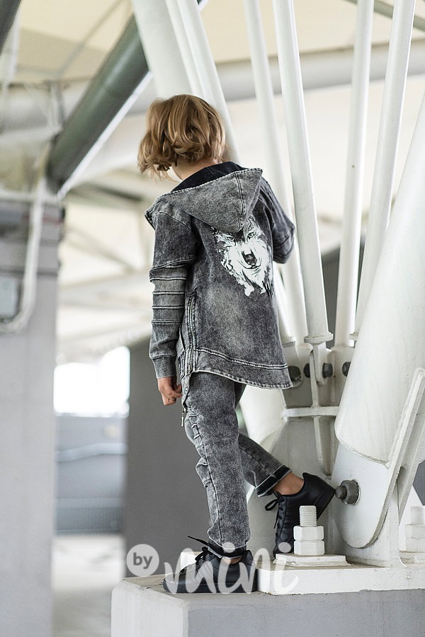*Premium* Wolf ice black hoodie mikina