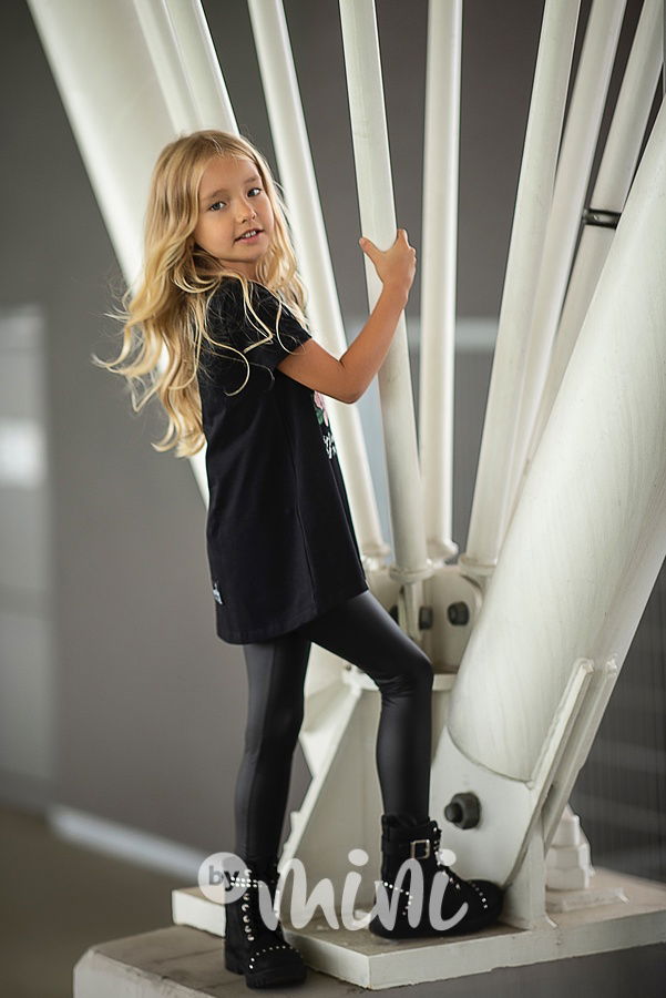 *Premium* leather legíny mat