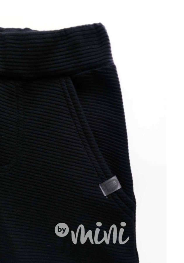 Černé žebrované pants kalhoty