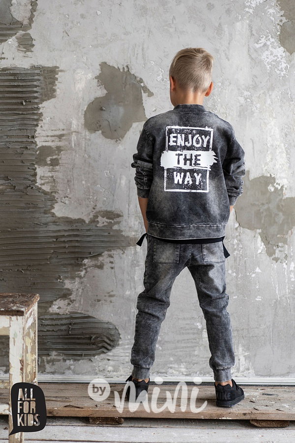The way ice black jeans mikina