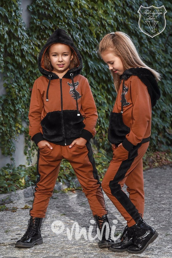 *Exkluzivní* karamel dívčí tepláková souprava
