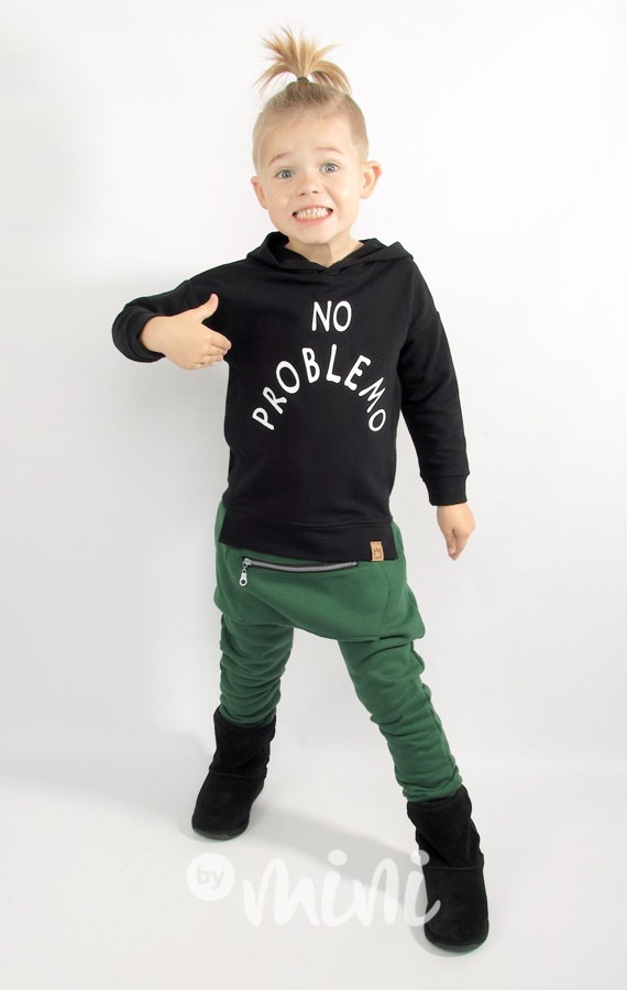 Super termo baggy tepláčky se zipem - green