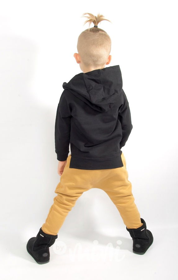 Super termo baggy tepláčky se zipem - mustard