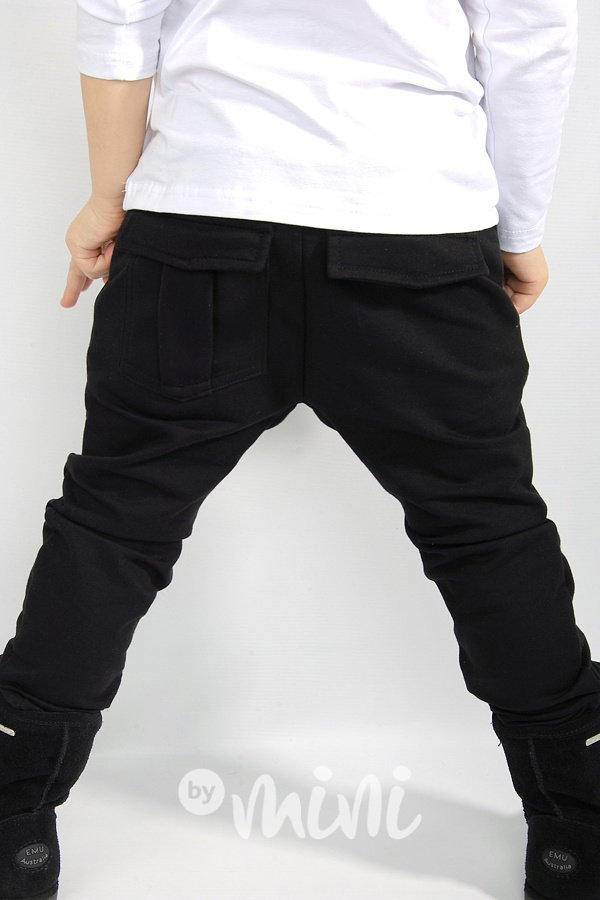 Černé elegant pants s knoflíčky