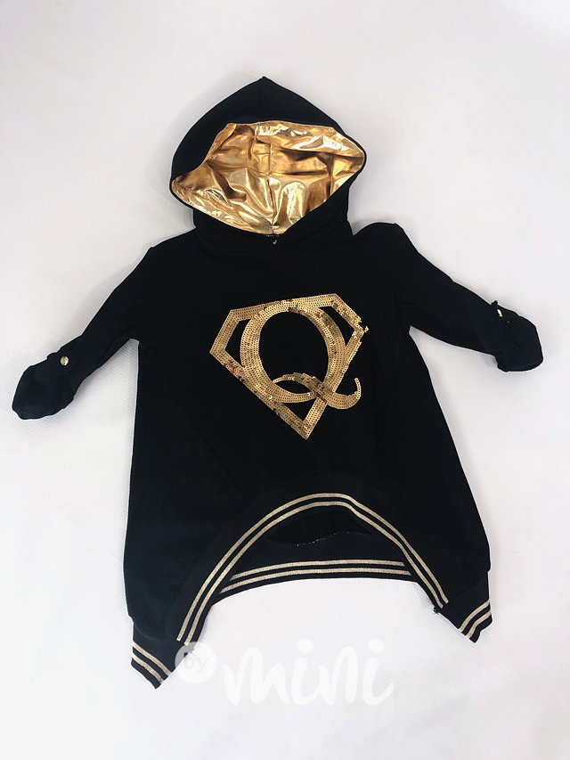 "Q" gold&black atypická mikina