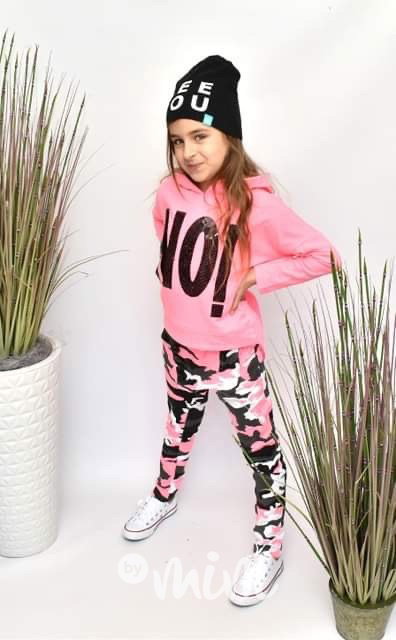 Neon PINK mikina "NO"