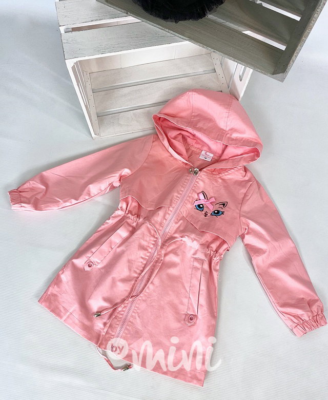 Kitty parka s kočičkou - růžová