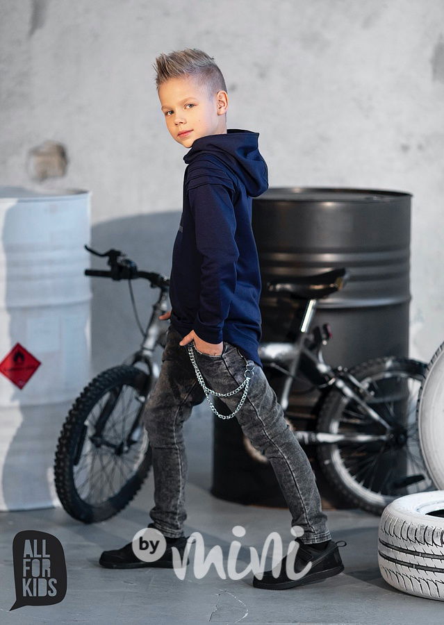 Overthink mikina s prošitím - modrá