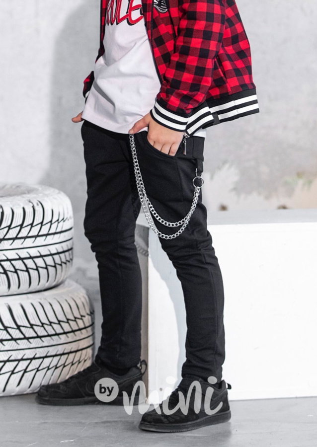 Black pants s řetězem