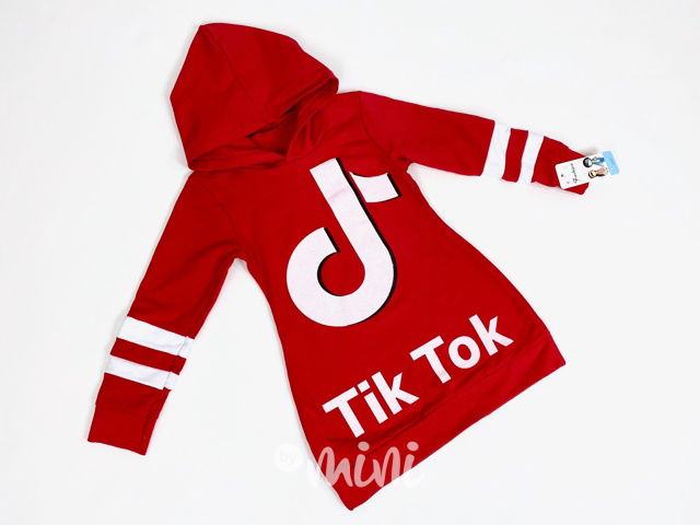 Holčičí mikina TIK TOK červená