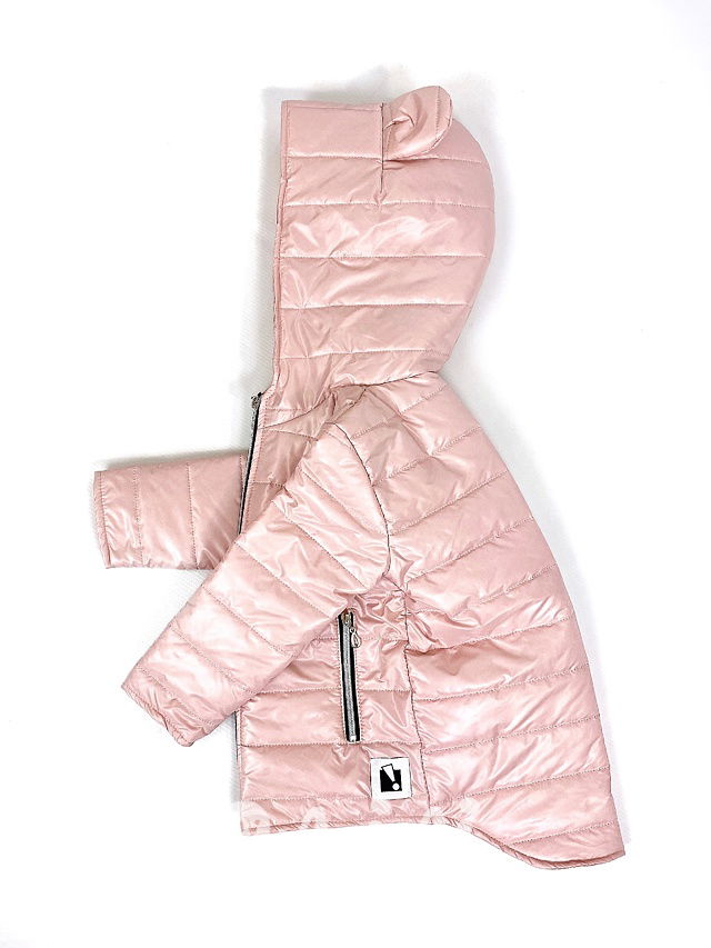 Jarní prošívaná long bunda - pink