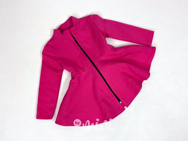 Dětský malinový kabátek na zip