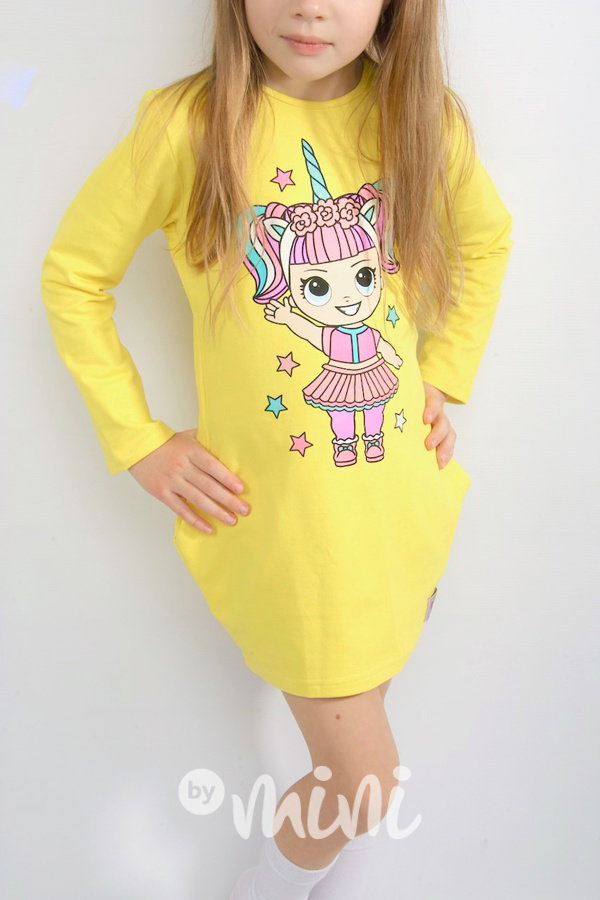 Žlutá dětská tunika LOL
