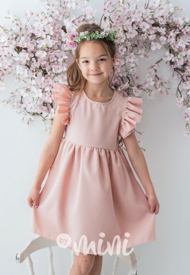 Romantic summer šaty - pudder pink