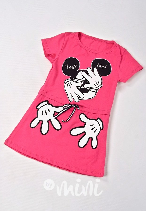 Mickey sporty dívčí dress - amarant