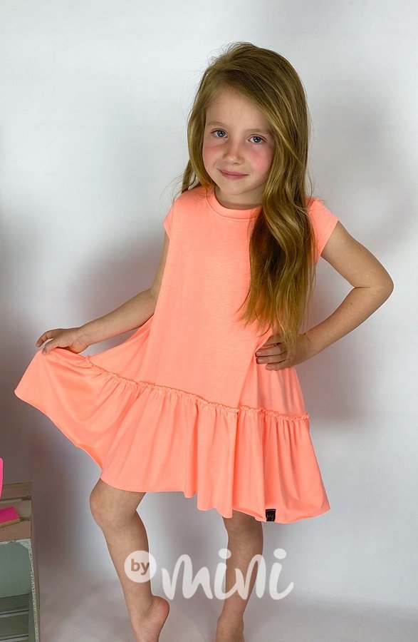 Neon oranž dívčí šaty *TOP*
