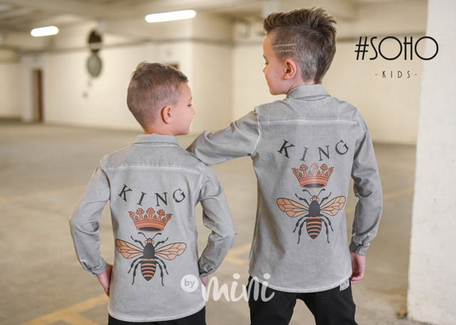 KING stretch chlapecká košile