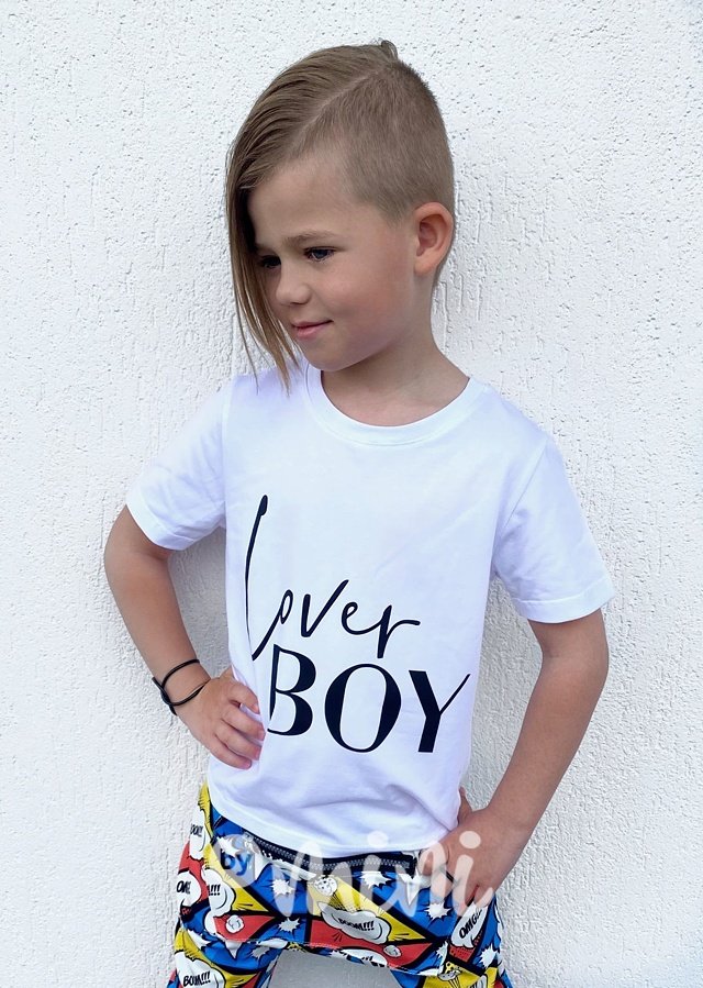 Lover boy chlapecké triko bílé